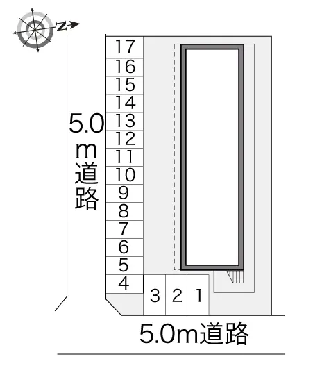 ★手数料０円★岡山市北区奥田西町　月極駐車場（LP）